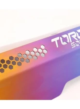 Torque Solution Engine Pulley Cover Titanium Burnt Purple/Blue Subaru | Saab 2002-2021                                     - TS-SU-879-PR - Image 5