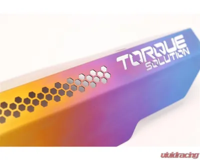 Torque Solution Engine Pulley Cover Titanium Burnt Purple/Blue Subaru | Saab 2002-2021 - TS-SU-879-PR