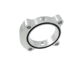 Torque Solution Silver Throttle Body Spacer Hyundai Genesis Coupe 2013+