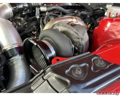 Torque Solution 4" Inlet Turbo Velocity Stack Shield Black - TS-VS-740-BK