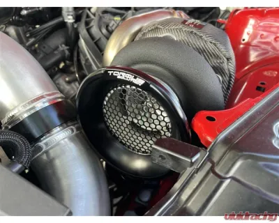 Torque Solution 4" Inlet Turbo Velocity Stack Shield Silver - TS-VS-740-S