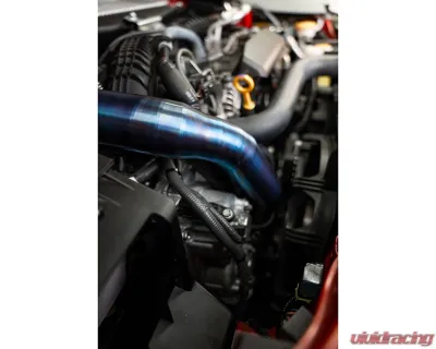 Torque Solution Titanium Burnt Purple/Blue Top Mount Charge Pipe Subaru WRX | Ascent | Outback XT 2019+ - TS-SU-812PR