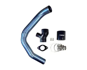 Torque Solution Titanium Burnt Blue Top Mount Charge Pipe Subaru WRX 2015-2021