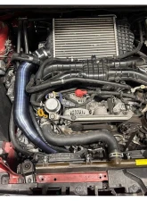 Torque Solution Titanium Burnt Purple/Blue Top Mount Charge Pipe Subaru WRX 2015-2021                                     - TS-SU-843-PR - Image 3