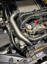 Torque Solution Titanium Burnt Purple/Blue Top Mount Charge Pipe Subaru WRX 2015-2021                                     - TS-SU-843-PR - Image 4