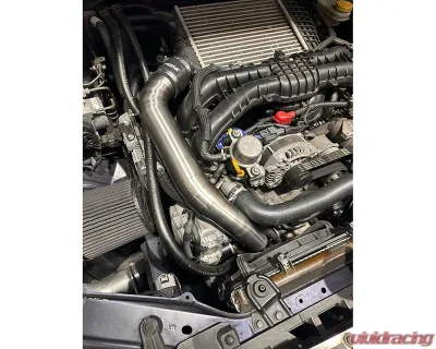Torque Solution Titanium Burnt Purple/Blue Top Mount Charge Pipe Subaru WRX 2015-2021 - TS-SU-843-PR