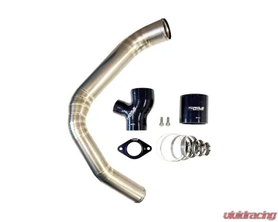 Torque Solution Titanium Brushed/Raw Top Mount Charge Pipe Subaru WRX 2015-2021 - TS-SU-843-RW