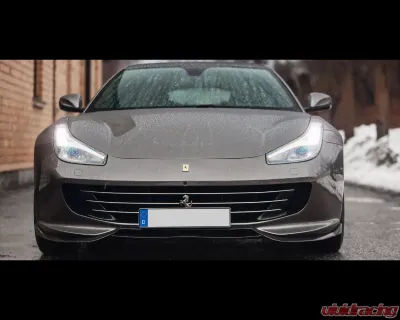 DMC Carbon Fiber Front Bumper for Ferrari GTC4 Lusso 2018-2025, Kevlar and ABS Material - 18642-K-ABS