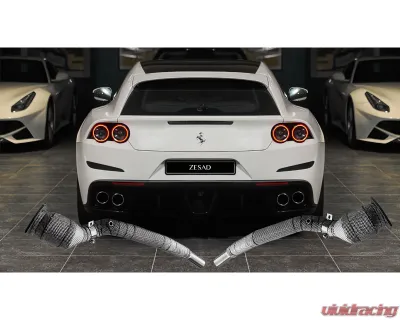 DMC Stainless Steel Exhaust Catless, Valvetronic, Remote Controlled with Titanium/Carbon Tips and Remote Control Ferrari GTC4 Lusso 2018-2025 - 18808-with Titanium/Carbon Tips and Remote Control