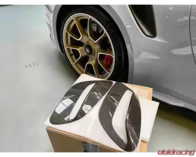 DMC Carbon Fiber Rear Vent Covers Forged Carbon for Porsche 992 Turbo S 2020-2025 - 18893-FC