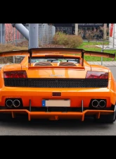 DMC Carbon Fiber Rear Wing Spoiler & Bonnet Supertrofeo E-GT Visible Carbon (Standard Carbon with lines, not as light as Pre-Peg) Lamborghini Gallardo 2009-2013                                     - 18934-VC - Image 3