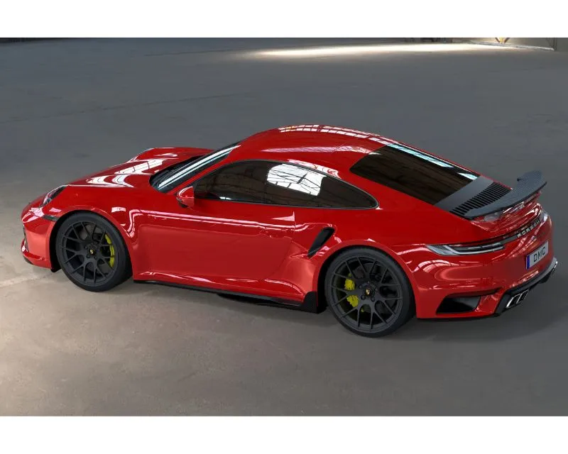 DMC Carbon Fiber Side Skirts Visible Carbon (Standard Carbon with lines, not as light as Pre-Peg) Porsche 992 Turbo|Carrera|Targa|Cabriolet 2020-2025 - 19130-VC