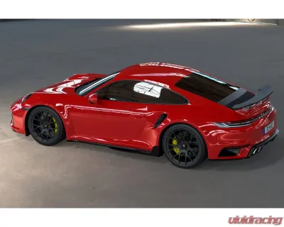 DMC Carbon Fiber Side Skirts Visible Carbon (Standard Carbon with lines, not as light as Pre-Peg) Porsche 992 Turbo|Carrera|Targa|Cabriolet 2020-2025 - 19130-VC