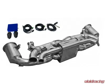 DMC Stainless Steel Exhaust System Race Valvetronic Remote Controlled for Porsche 992 Turbo S 2020-2025 - 19141-SS-V