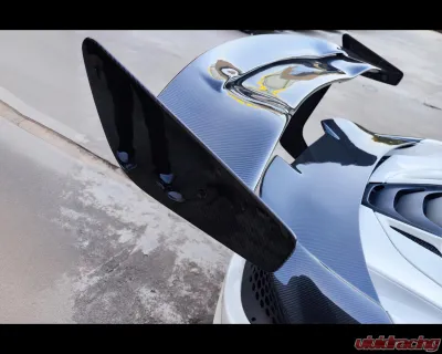 DMC Carbon Fiber Rear Wing Spoiler for McLaren 720S 2017-2025, Forged Carbon, 19240-FC - 19240-FC