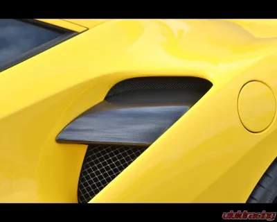 DMC Carbon Fiber Air Vents for Ferrari 488 GTB Coupe/Spider 2015-2021, Dry Carbon Finish - 19357-DC
