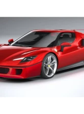 DMC Carbon Fiber Front Bumper for Ferrari 296 GTB 2021-2025 with Forged Carbon Trims                                     - 19397-ABS-FCT - Image 2