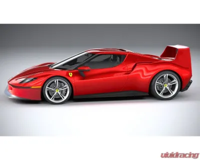 DMC Carbon Fiber Front Bumper for Ferrari 296 GTB 2021-2025 with Forged Carbon Trims - 19397-ABS-FCT