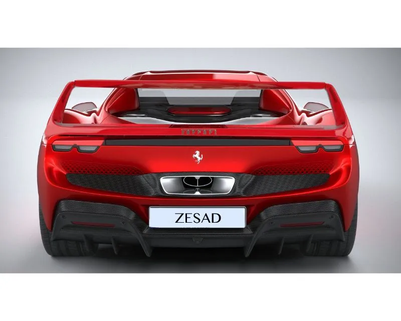 DMC Carbon Fiber Rear Wing Spoiler ?F40? Pre-Peg Carbon  Ferrari 296 GTB 2021-2025 - 19403-PC