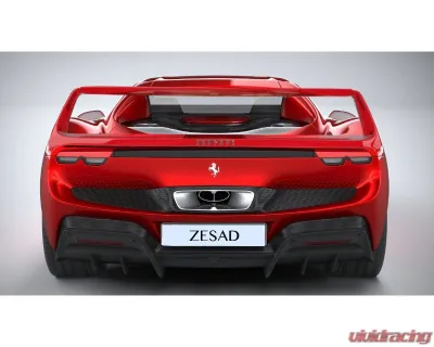 DMC Carbon Fiber Rear Diffuser Forged Carbon for Ferrari 296 GTB 2021-2025 - 19407-FC