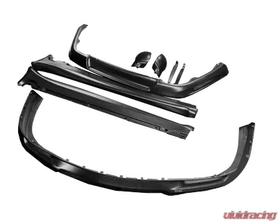 DMC Carbon Fiber Front Lip for Porsche 997 Turbo S 2010-2013, Visible Carbon Finish - 19510-VC
