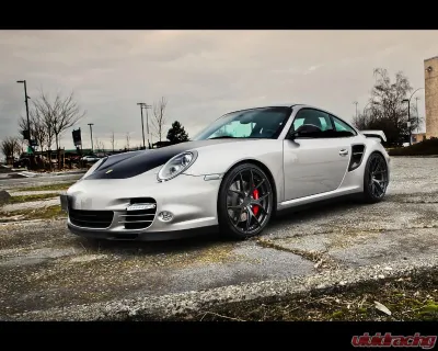 DMC Carbon Fiber Front Lip for Porsche 997 Turbo S 2010-2013, Visible Carbon Finish - 19510-VC