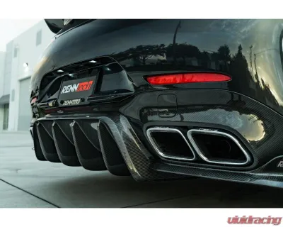 RennTech Carbon Fiber 4 Door Coupe Rear Diffuser Gloss Finish Mercedes-Benz AMG GT63 x290 2019+ - 88.290.05.20.80
