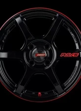 GramLights 57C6 Time Attack Wheel 15x5 4x100 43mm Black & Machining E-pro Coat                                     - WGC6BH43ABLJ - Image 2
