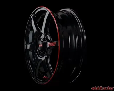 GramLights 57C6 Time Attack Wheel 15x5 4x100 43mm Black & Machining E-pro Coat - WGC6BH43ABLJ