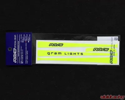 GramLights 2pc 57Xtreme Spoke Sticker - Luminous Yellow - WCXTSSTKY