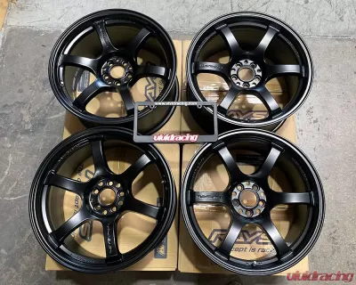 GramLights 57DR Wheel Set of 4 Subaru BRZ | Toyota GT-86 | Scion FR-S 18x9.5 5x100 38mm Semigloss Black - VR-151104391