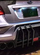 Liberal Addiction Carbon Finish Rear Vertical Fin Diffuser Subaru Impreza | WRX | STI 2015-2021                                     - LBR-RDAD-CF-VAB - Image 3
