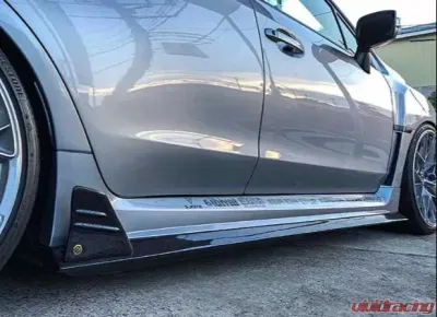 Liberal Addiction Carbon Finish Side Skirt Extension Subaru Impreza | WRX | STI 2015-2021 - LBR-SSAD-CF-VAB