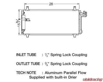 CSF A/C Condenser for Infiniti G35 3.5L 2003-2007, Parallel Flow Design, OE Quality - 10390