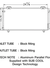 CSF A/C Condenser for Toyota Corolla 1.8L 2005-2008, Parallel Flow, OE Quality                                     - 10447 - Image 2