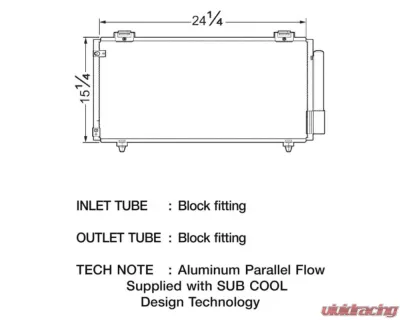 CSF A/C Condenser for Toyota Corolla 1.8L 2005-2008, Parallel Flow, OE Quality - 10447