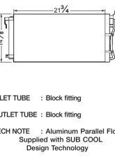CSF A/C Condenser for Kia Spectra 2.0L 2007-2009, Parallel Flow Design, OE Fit                                     - 10473 - Image 2
