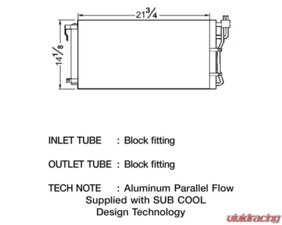 CSF A/C Condenser for Kia Spectra 2.0L 2007-2009, Parallel Flow Design, OE Fit - 10473