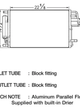 CSF A/C Condenser for Kia Sportage 2.0L 2005-2010, Parallel Flow, 24"x14.75"                                     - 10489 - Image 2