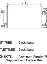 CSF A/C Condenser for Mazda 6 2.5L 2009-2010, Parallel Flow, 23" x 16 6/7"                                     - 10505 - Image 2