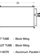 CSF A/C Condenser for Ford Escape 2.3L 2005-2007, 28" x 16 6/7", Parallel Flow Design                                     - 10576 - Image 2