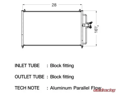 CSF A/C Condenser for Ford Escape 2.3L 2005-2007, 28" x 16 6/7", Parallel Flow Design - 10576