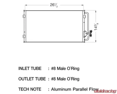 CSF A/C Condenser for Isuzu Hombre 2.2L 1996-2000, Parallel Flow, 26.5" Length - 10600