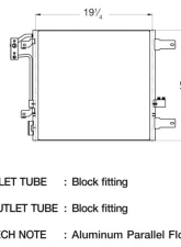 CSF A/C Condenser for Jeep Wrangler 3.8L 2007-2011, Parallel Flow Design, 19 1/6" x 18"                                     - 10655 - Image 2