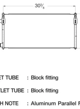 CSF A/C Condenser for Ford Transit Connect 2010-2013, Parallel Flow, 30 3/7" x 14 2/3"                                     - 10664 - Image 2