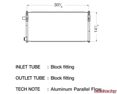 CSF A/C Condenser for Ford Transit Connect 2010-2013, Parallel Flow, 30 3/7" x 14 2/3" - 10664