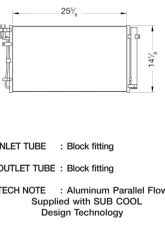 CSF A/C Condenser for Hyundai Genesis 3.8L 2012, Core Size 25 5/8" x 14 1/8"                                     - 10681 - Image 2