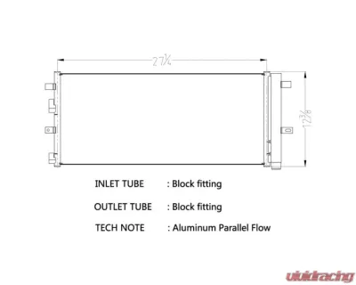 CSF A/C Condenser for Ford Fusion 1.5L 2014-2015, Parallel Flow, OE Quality - 10708