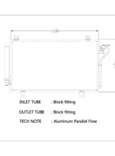 CSF A/C Condenser for Mazda 3 2.0L 2014-2015, Parallel Flow Design, OE Quality                                     - 10731 - Image 2