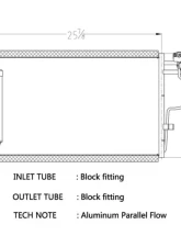CSF A/C Condenser for Mazda 3 Hatchback 2010-2011, Parallel Flow, 25 5/6" x 15 1/2"                                     - 10777 - Image 2